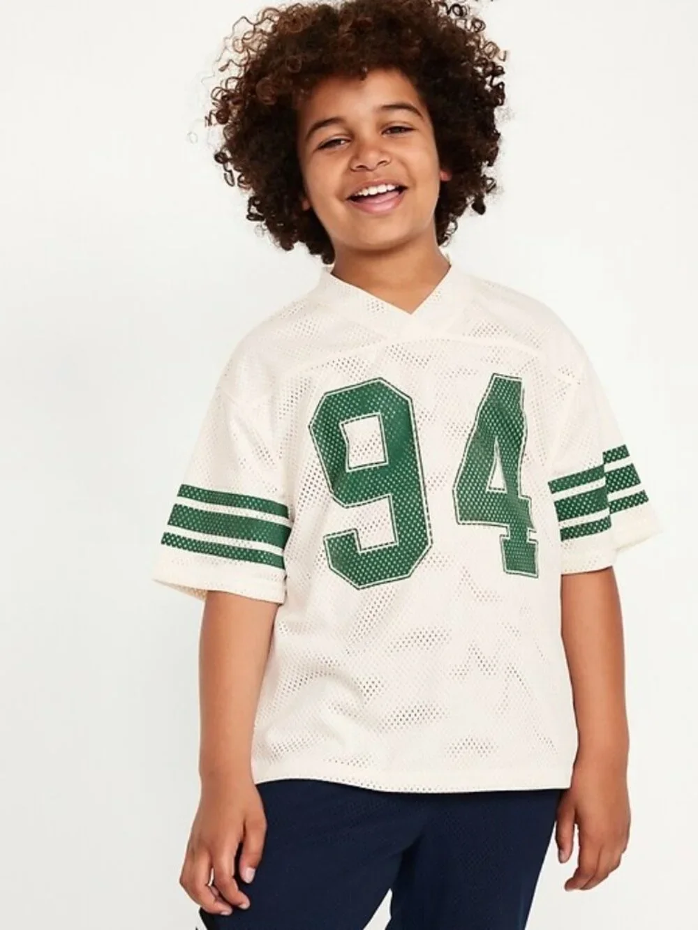 OLD NAVY Boys' Short-Sleeve Football Jersey Size L in Creme De La Creme